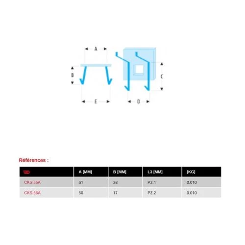 Crochet individuel Facom pour pinces - CKS.A 2 Crochet individuel Facom pour pinces - CKS.A – Image 2
