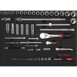 Servante 6 tiroirs + 135 outils en module Sam Outillage - 416-135Z -Aménagement de l'atelier Soldes AFD 125005