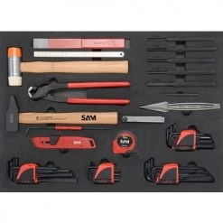 Servante 6 tiroirs + 135 outils en module Sam Outillage - 416-135Z -Aménagement de l'atelier Soldes AFD 125008