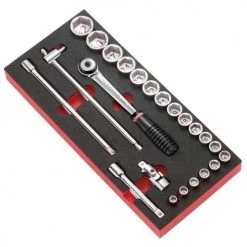 Module mousse douilles 1/2'' Facom 6 pans métriques S.161B - MODM.S1APB